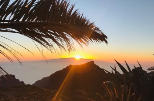 Tenerife hory západ slunce