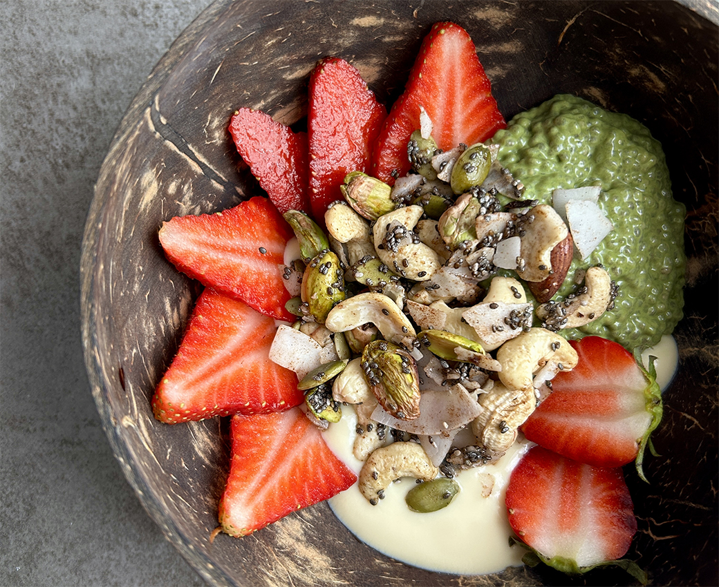 Matcha chia pudding